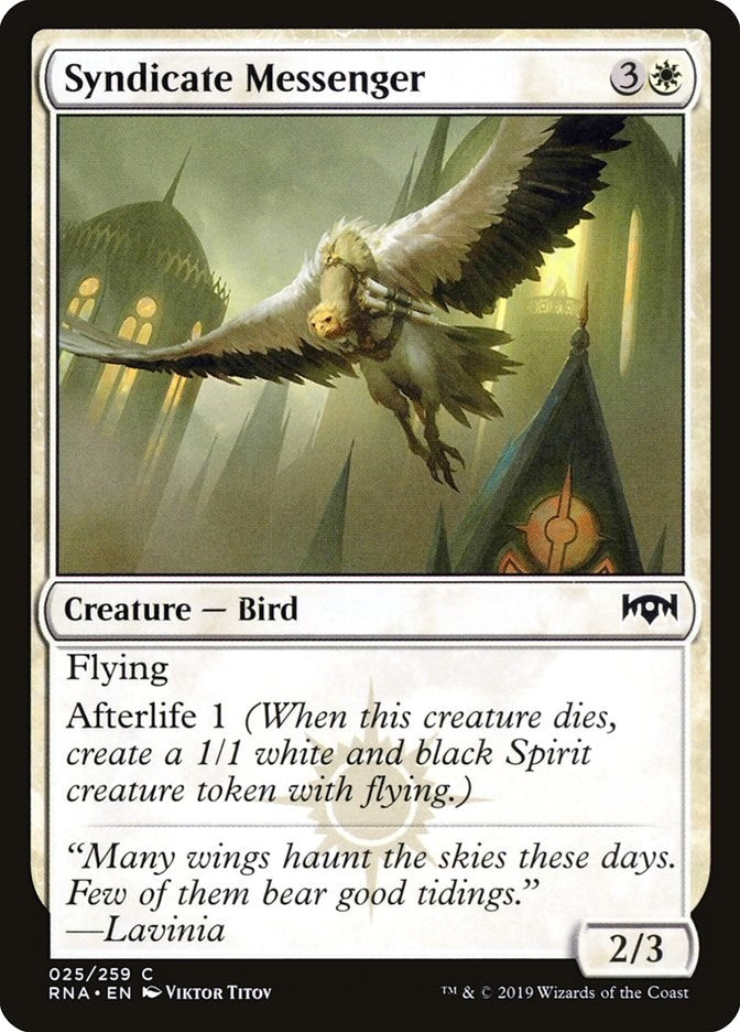 Image for Syndicate Messenger (25) [Ravnica Allegiance] - Magic: The Gathering