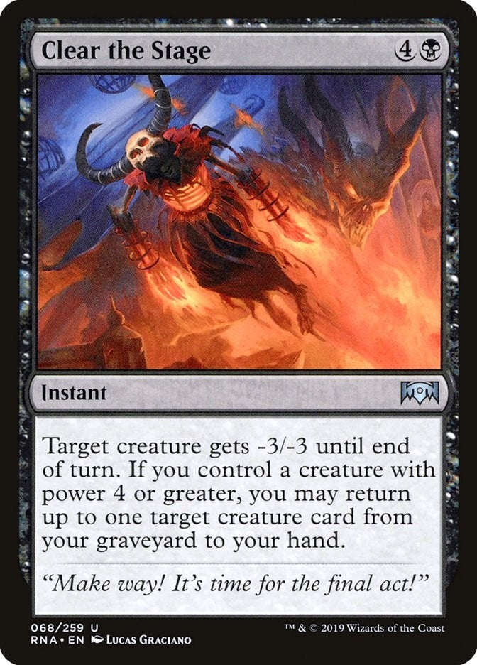 Image for Clear the Stage (68) [Ravnica Allegiance] - Magic: The Gathering