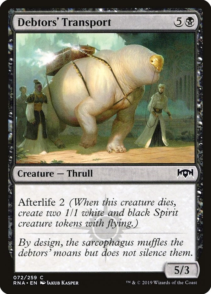 Image for Debtors' Transport (72) [Ravnica Allegiance] - Magic: The Gathering