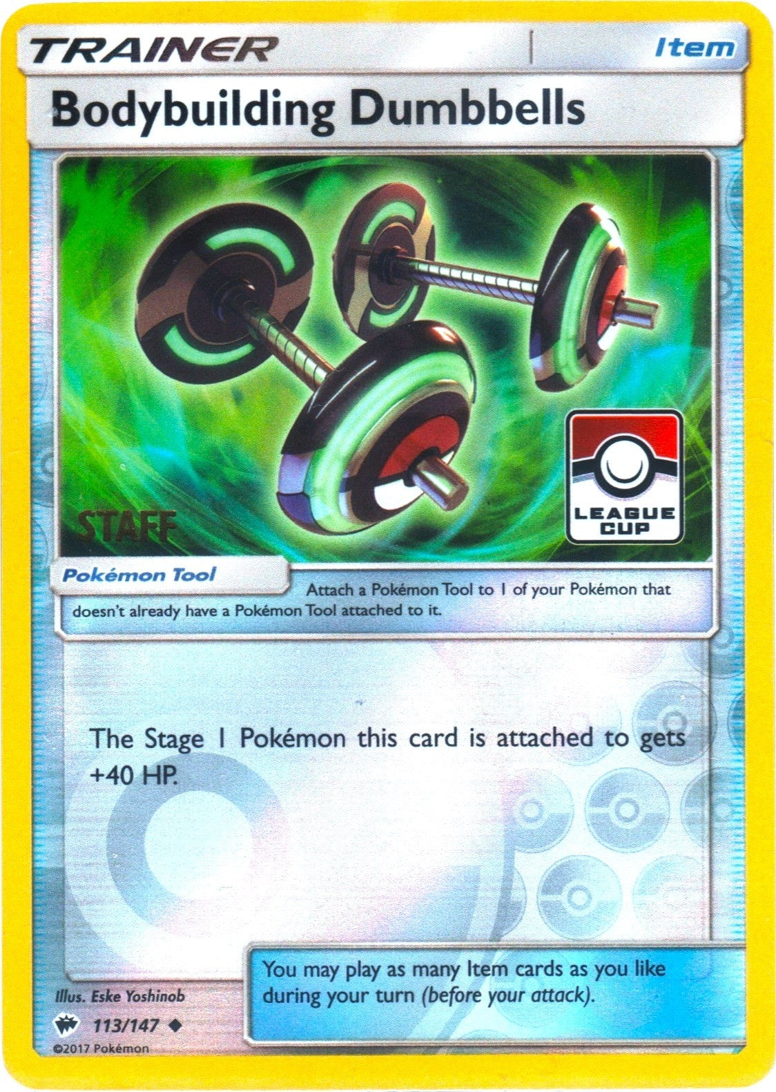 Bodybuilding Dumbbells - 113/147 (League Cup) [Staff] (113/147) [League & Championship Cards]