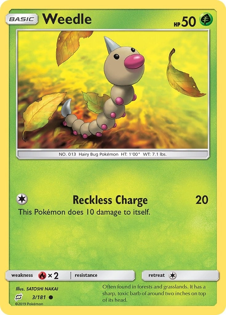 Image for Weedle (3) (3/181) [SM - Team Up] - Pokemon