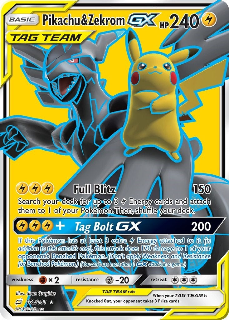 Image for Pikachu & Zekrom GX (Full Art) (162/181) [SM - Team Up] - Pokemon