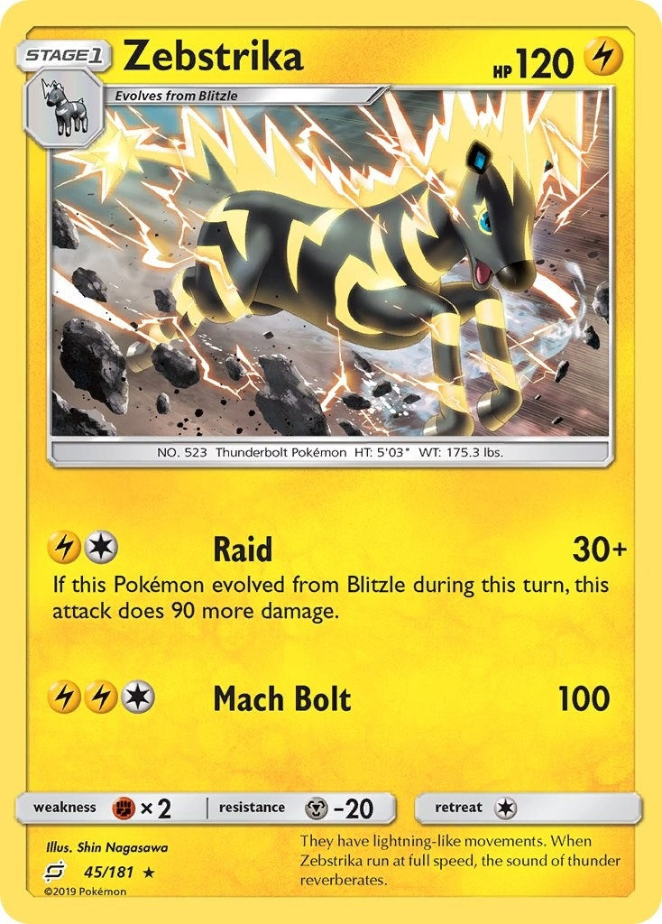 Image for Zebstrika (45/181) [SM - Team Up] - Pokemon