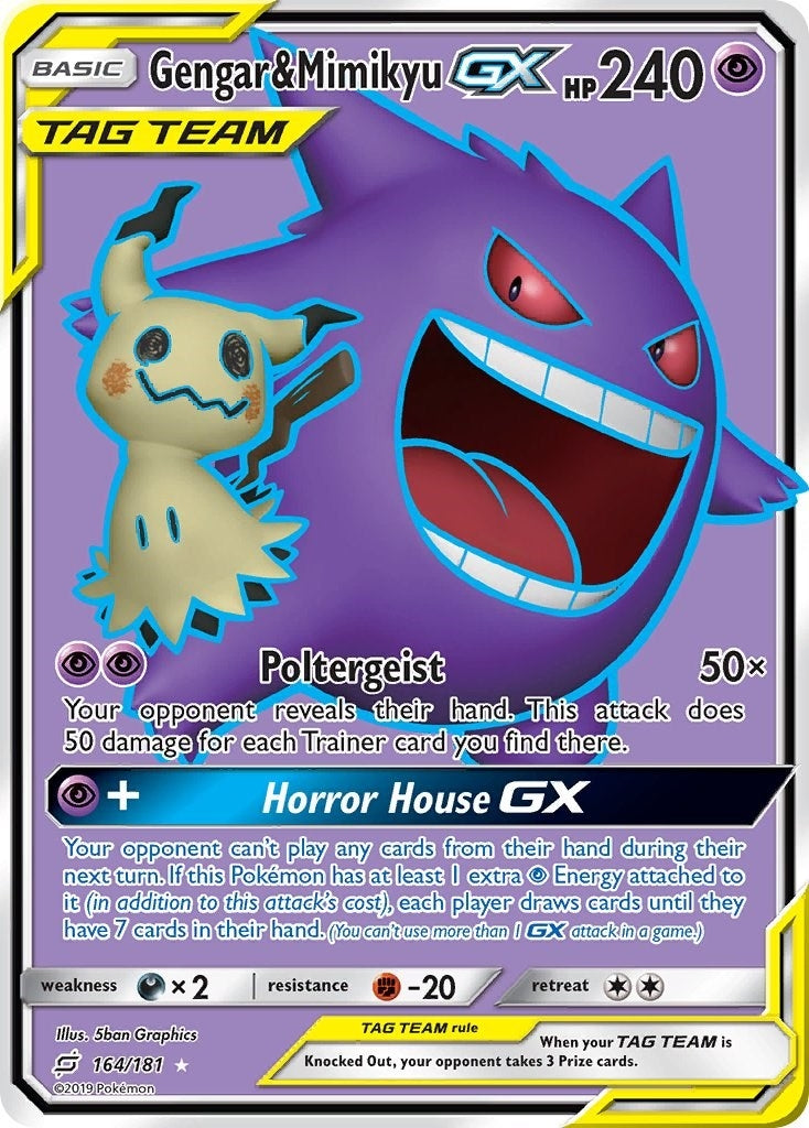 Image for Gengar & Mimikyu GX (Full Art) (164/181) [SM - Team Up] - Pokemon