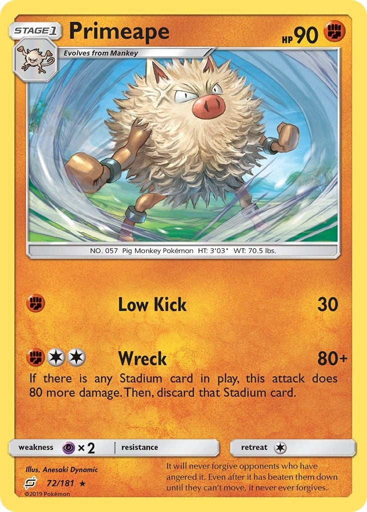 Image for Primeape (72/181) [SM - Team Up] - Pokemon