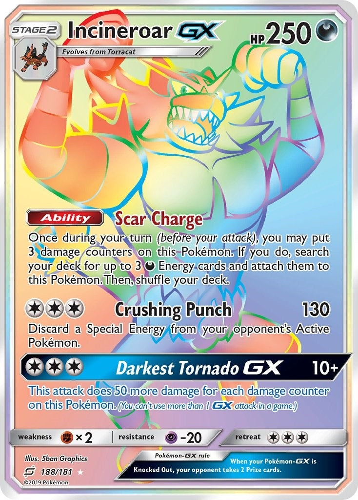 Image for Incineroar GX (Secret) (188/181) [SM - Team Up] - Pokemon
