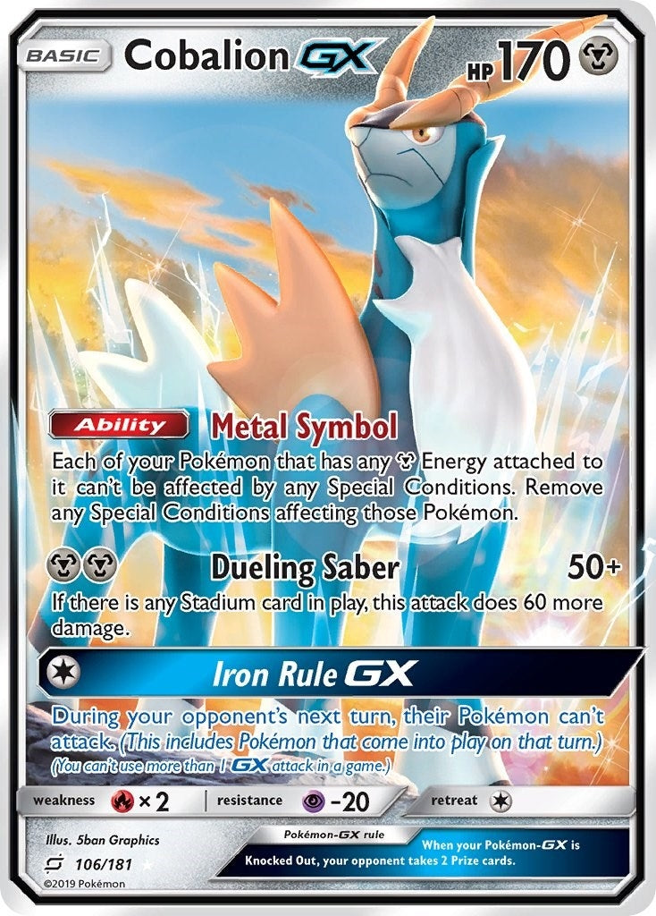 Image for Cobalion GX (106/181) [SM - Team Up] - Pokemon