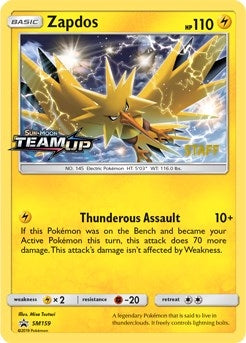 Image for Zapdos - SM159 (Prerelease) [Staff] (SM159) [SM Promos] - Pokemon