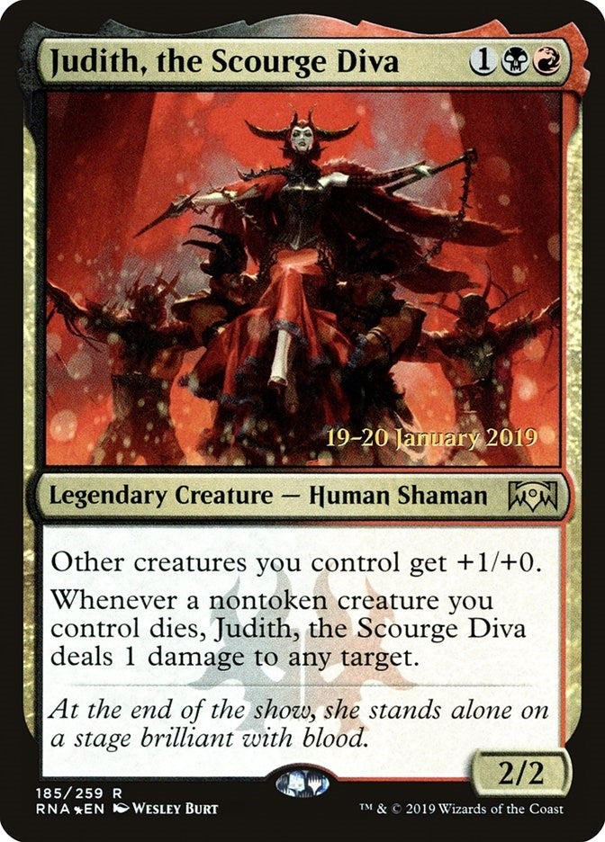 Image for Judith, the Scourge Diva (185) [Prerelease Cards] - Magic: The Gathering