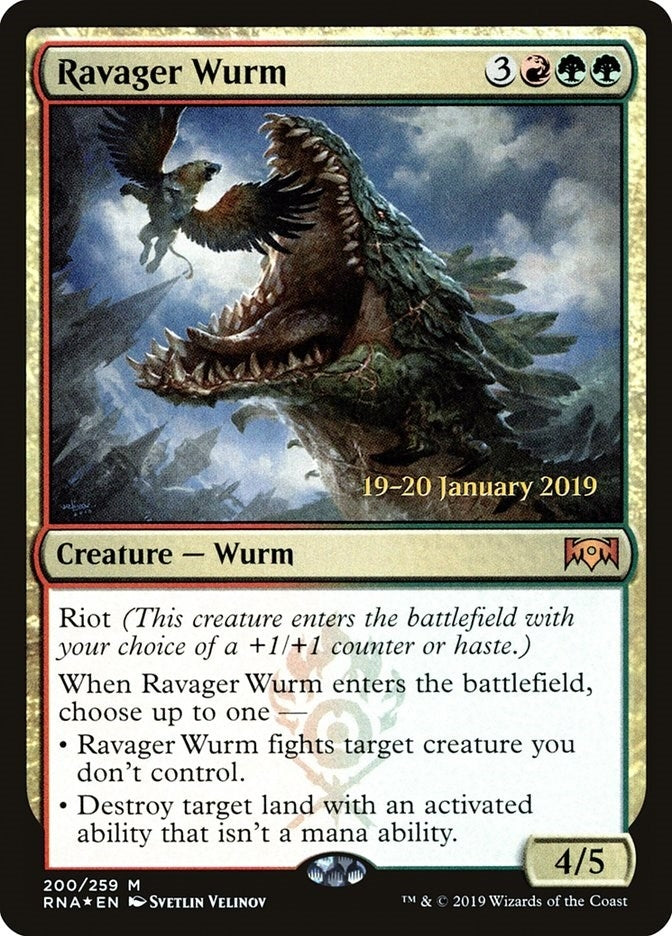 Image for Ravager Wurm (200) [Prerelease Cards] - Magic: The Gathering