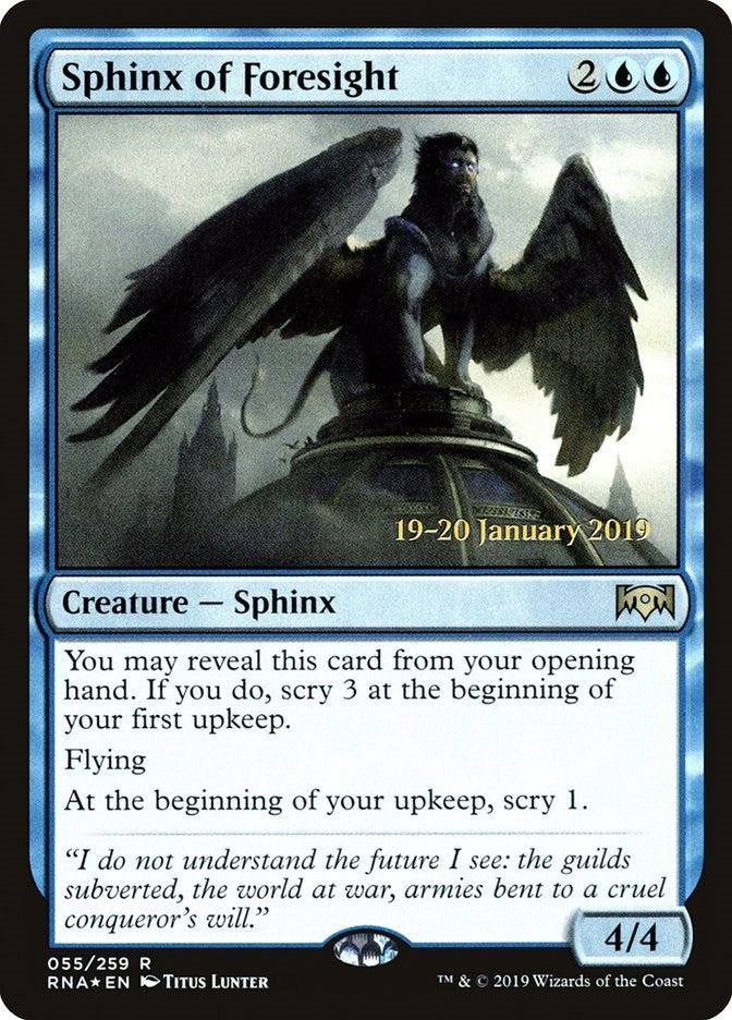 Image for Sphinx of Foresight (55) [Prerelease Cards] - Magic: The Gathering