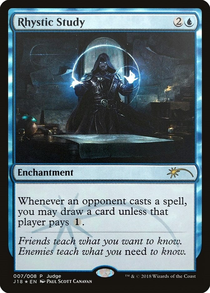 Image for Rhystic Study (7) [Judge Promos] - Magic: The Gathering