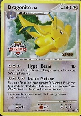 Image for Dragonite - 2/146 (National Championships) [Staff] (002/146) [League & Championship Cards] - Pokemon