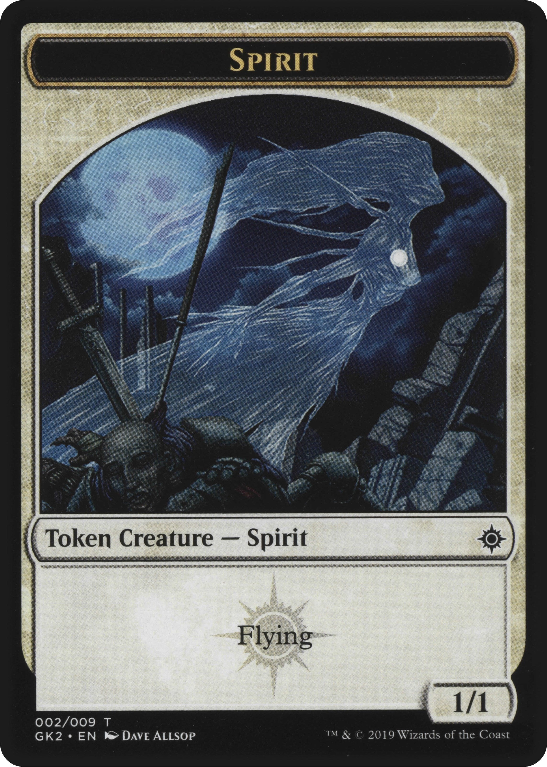 Image for Spirit (002) // Spirit (010) Double-Sided Token (2 // 10) [Ravnica Allegiance: Guild Kits] - Magic: The Gathering