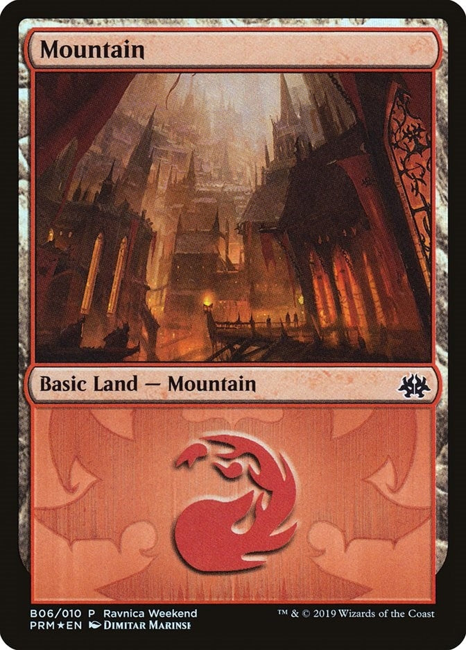 Image for Mountain - Rakdos (B06) (6) [Launch Party & Release Event Promos] - Magic: The Gathering