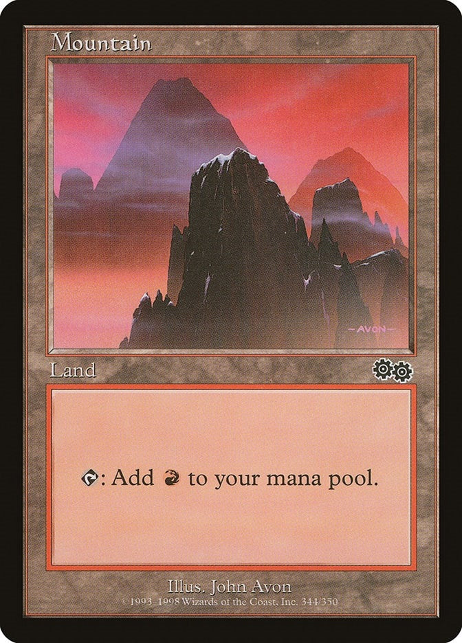 Image for Mountain (344) (344) [Urza's Saga] - Magic: The Gathering