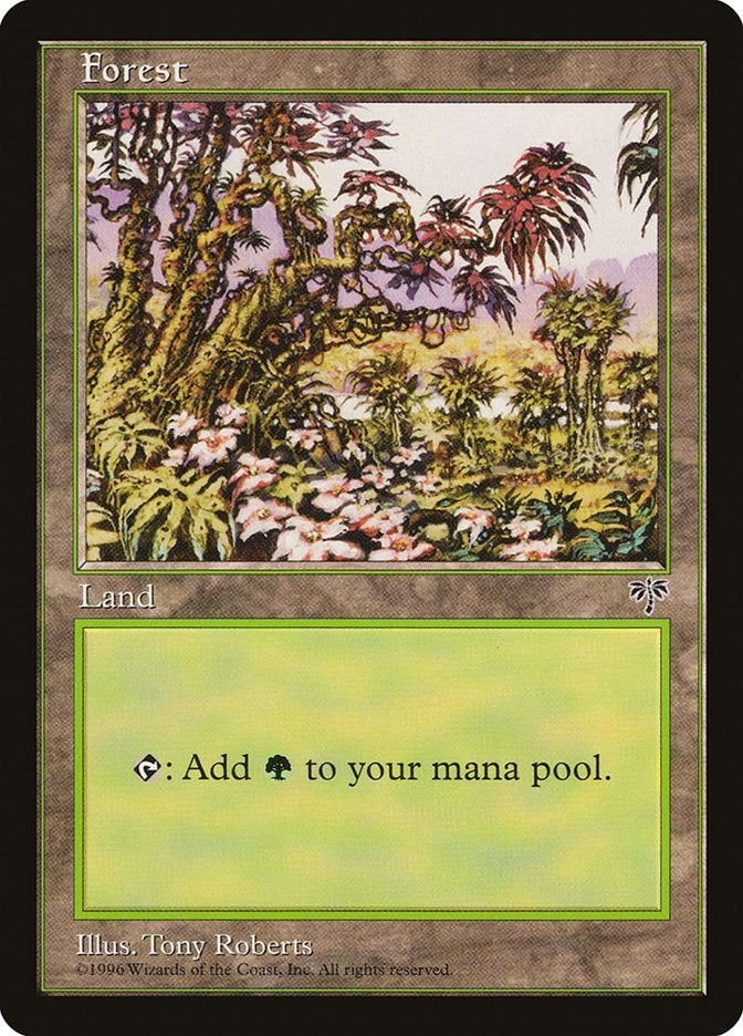 Image for Forest (Red Tree Leaves) [Mirage] - Magic: The Gathering