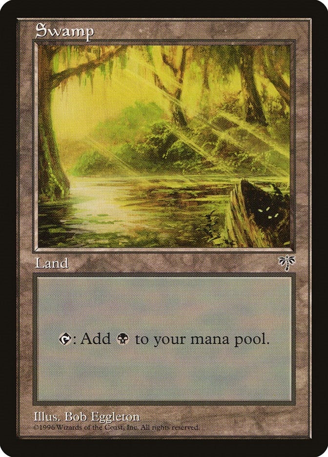 Image for Swamp (Eyes in Log) [Mirage] - Magic: The Gathering