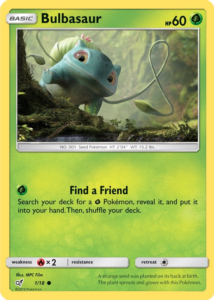 Image for Bulbasaur (Holo Common) (1/18) [Detective Pikachu] - Pokemon
