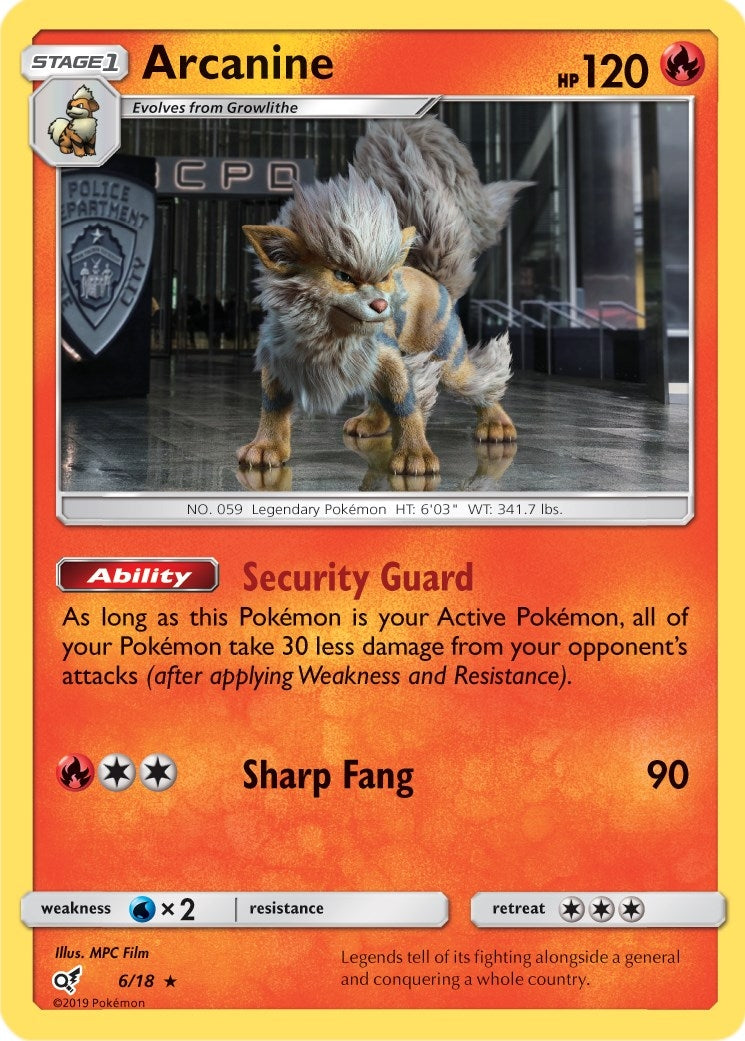 Image for Arcanine (6/18) [Detective Pikachu] - Pokemon