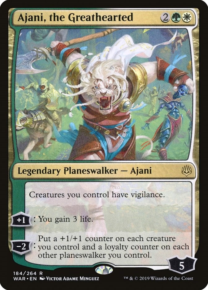Image for Ajani, the Greathearted (184) [War of the Spark] - Magic: The Gathering