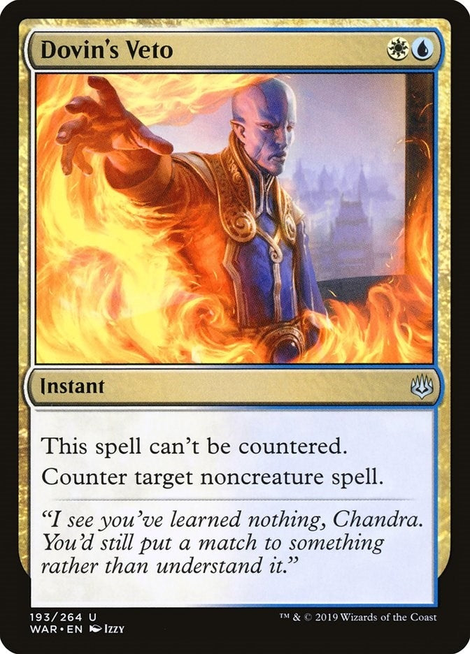 Image for Dovin's Veto (193) [War of the Spark] - Magic: The Gathering