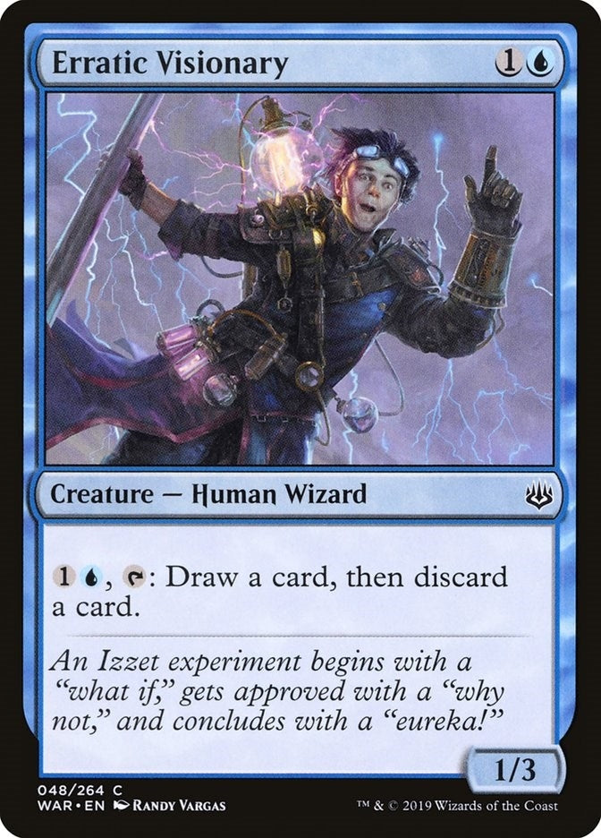 Image for Erratic Visionary (48) [War of the Spark] - Magic: The Gathering