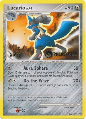 Image for Lucario - 53/127 (Prerelease) [Staff] (53/127) [Diamond and Pearl Promos] - Pokemon