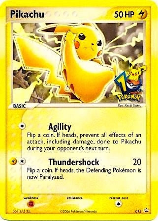 Image for Pikachu - 012 (10th Anniversary) (012) [Miscellaneous Cards & Products] - Pokemon