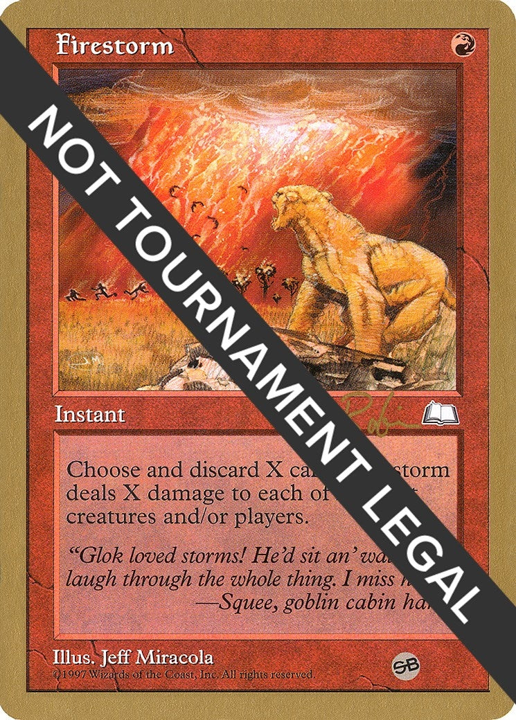 Image for Firestorm - 1998 Ben Rubin (WTH) (SB) [World Championship Decks] - Magic: The Gathering