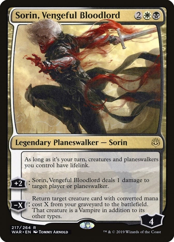 Image for Sorin, Vengeful Bloodlord (217) [War of the Spark] - Magic: The Gathering