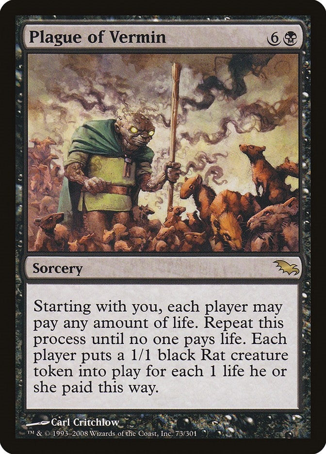 Image for Plague of Vermin (73) [Shadowmoor] - Magic: The Gathering