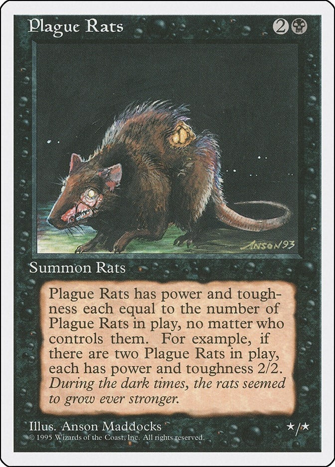 Image for Plague Rats [Fourth Edition] - Magic: The Gathering