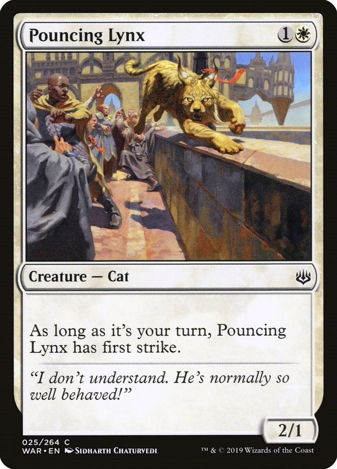 Image for Pouncing Lynx (25) [War of the Spark] - Magic: The Gathering