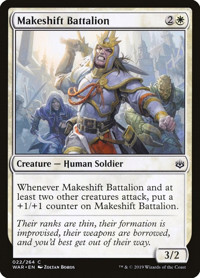 Image for Makeshift Battalion (22) [War of the Spark] - Magic: The Gathering