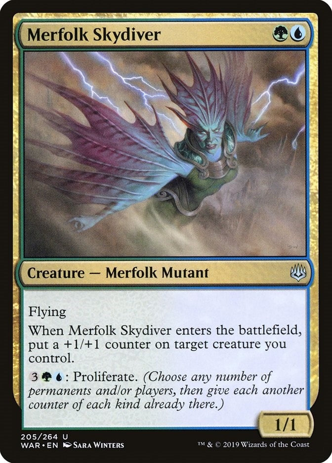 Image for Merfolk Skydiver (205) [War of the Spark] - Magic: The Gathering