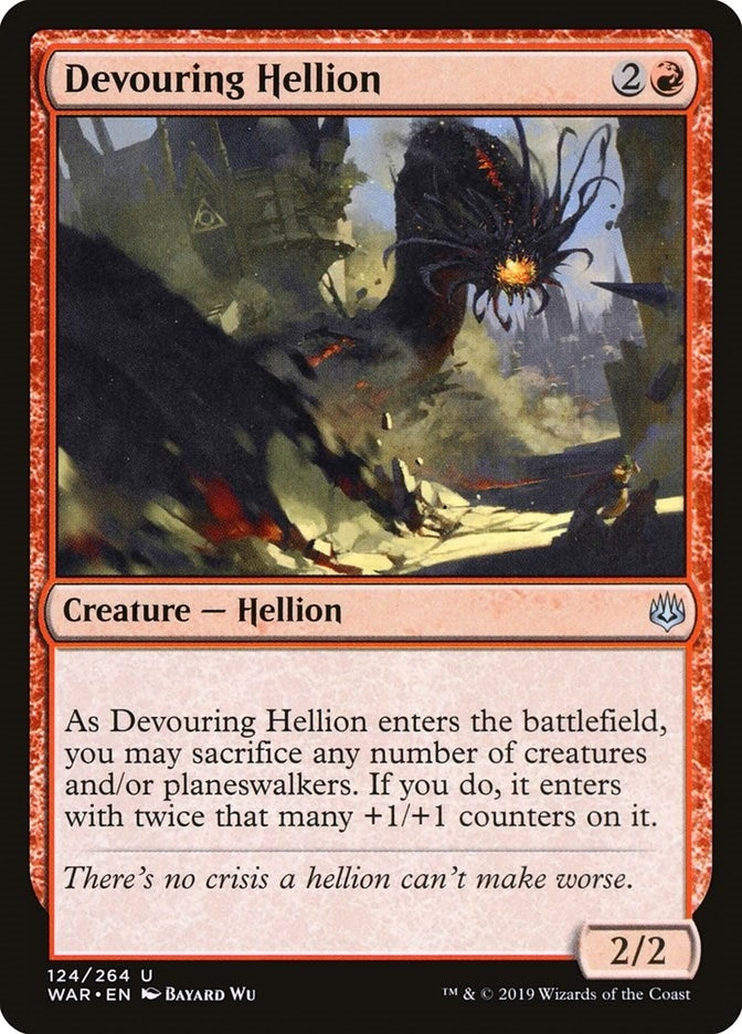 Image for Devouring Hellion (124) [War of the Spark] - Magic: The Gathering