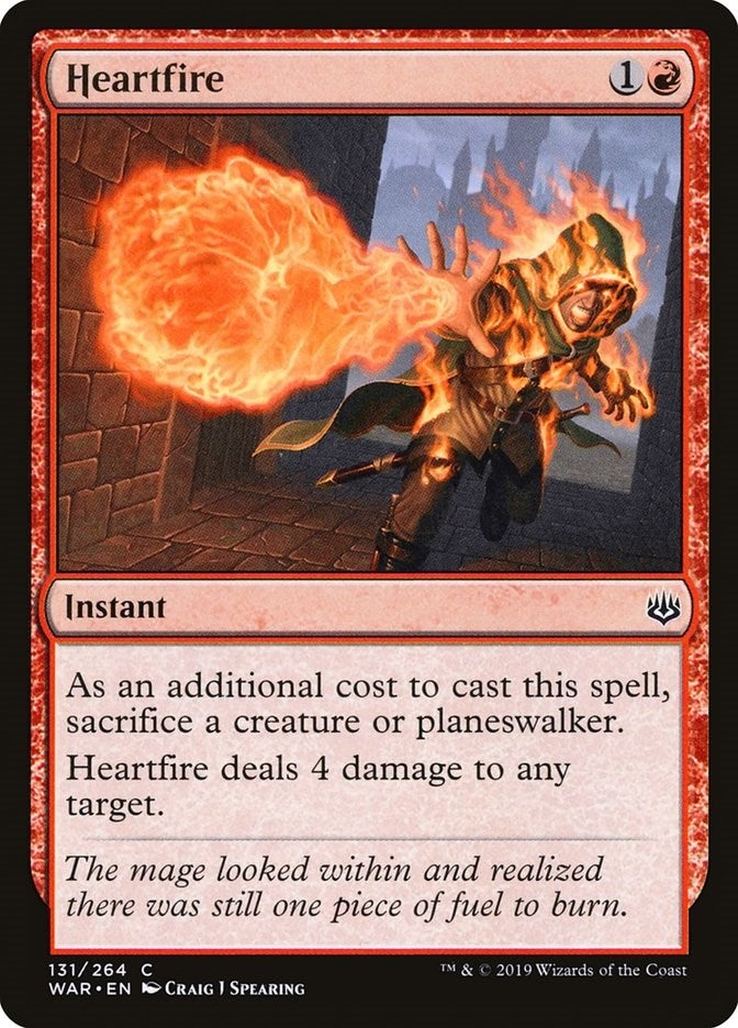 Image for Heartfire (131) [War of the Spark] - Magic: The Gathering