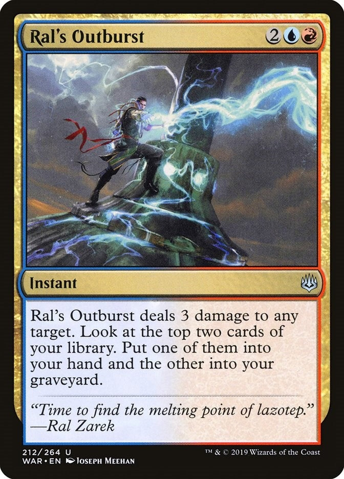 Image for Ral's Outburst (212) [War of the Spark] - Magic: The Gathering