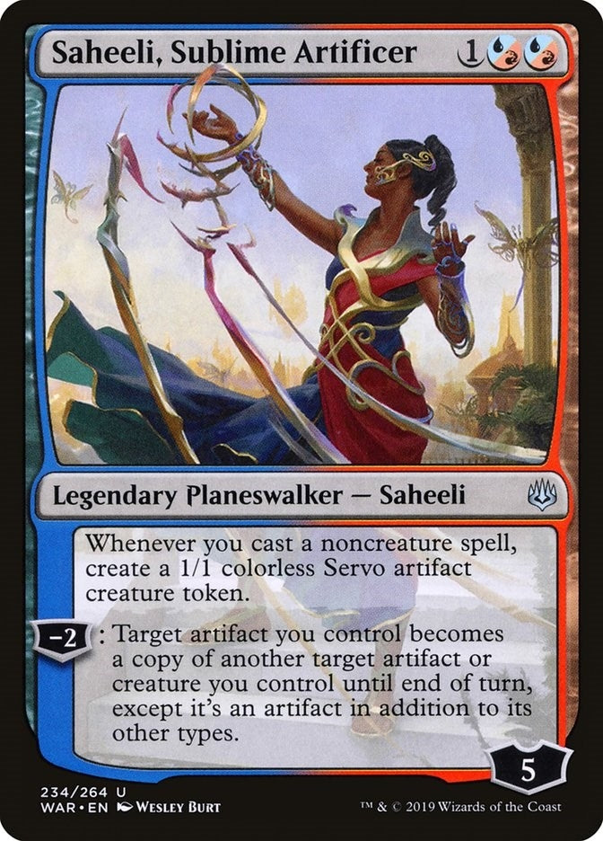 Saheeli, Sublime Artificer (234) [War of the Spark]