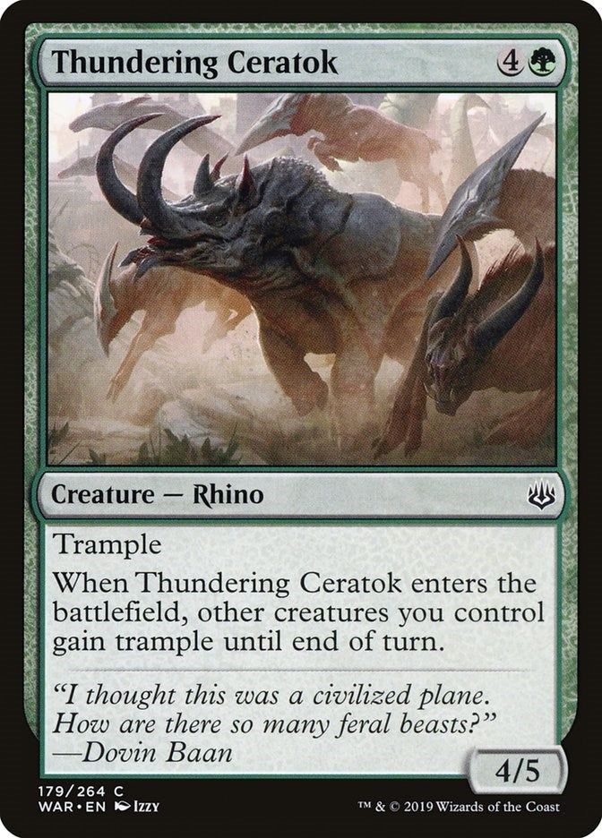 Image for Thundering Ceratok (179) [War of the Spark] - Magic: The Gathering