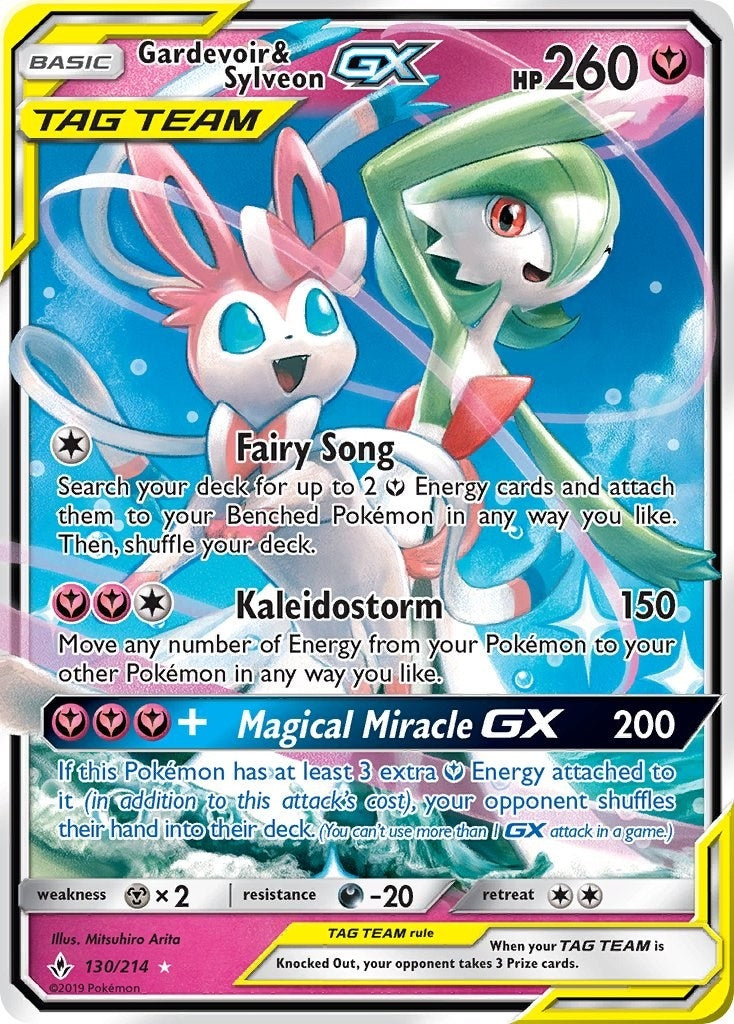 Image for Gardevoir & Sylveon GX (130/214) [SM - Unbroken Bonds] - Pokemon