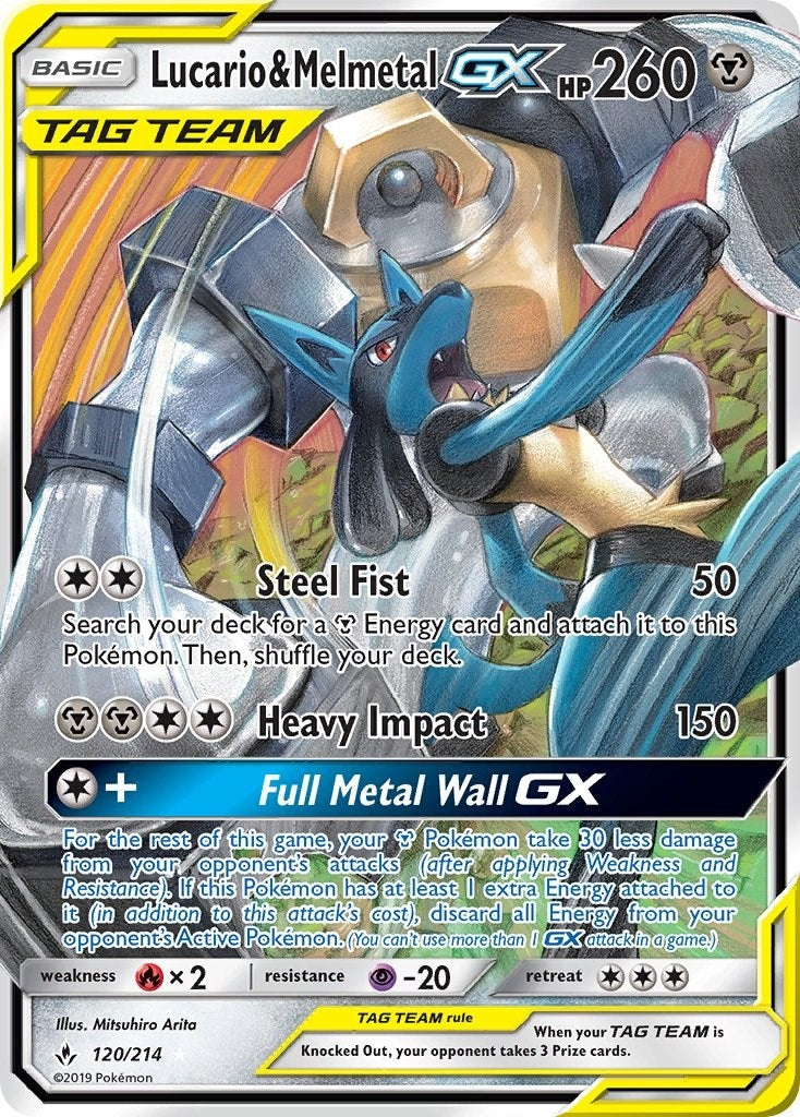 Image for Lucario & Melmetal GX (120/214) [SM - Unbroken Bonds] - Pokemon