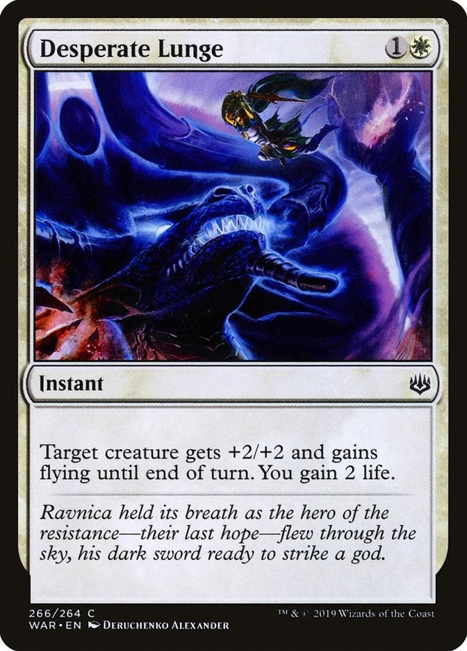 Image for Desperate Lunge (266) [War of the Spark] - Magic: The Gathering