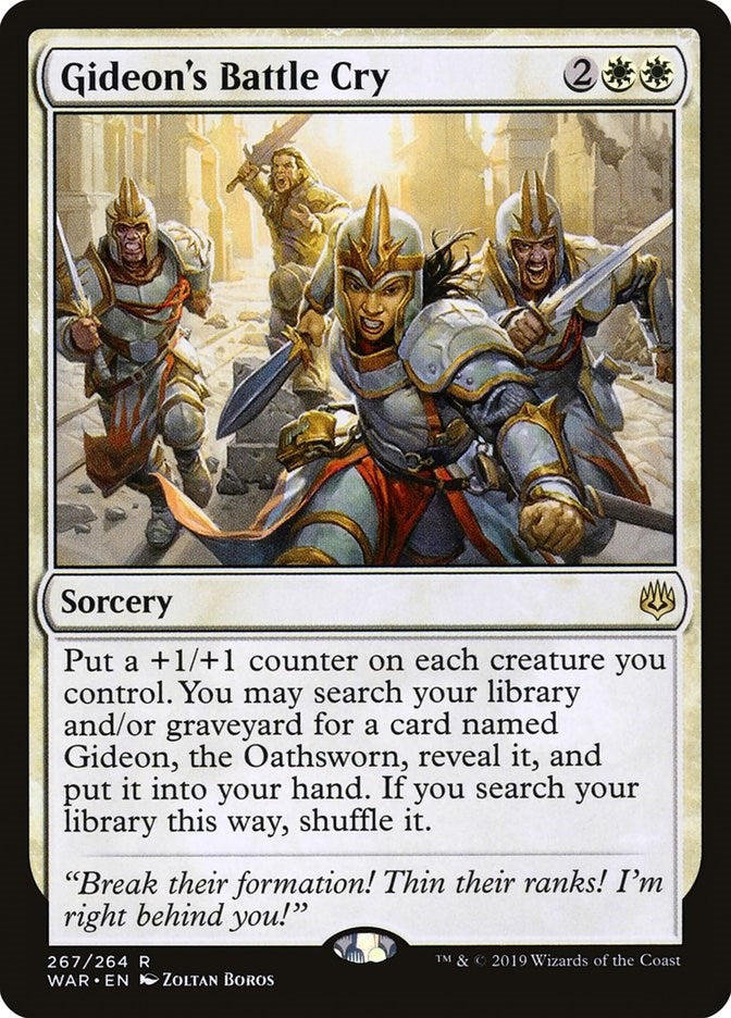 Image for Gideon's Battle Cry (267) [War of the Spark] - Magic: The Gathering