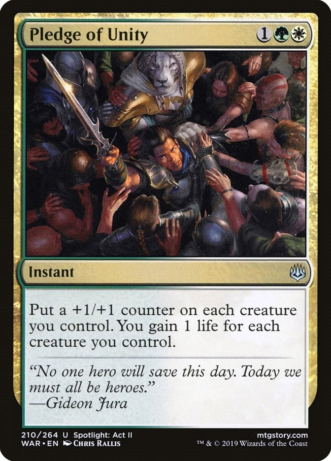 Image for Pledge of Unity (210) [War of the Spark] - Magic: The Gathering