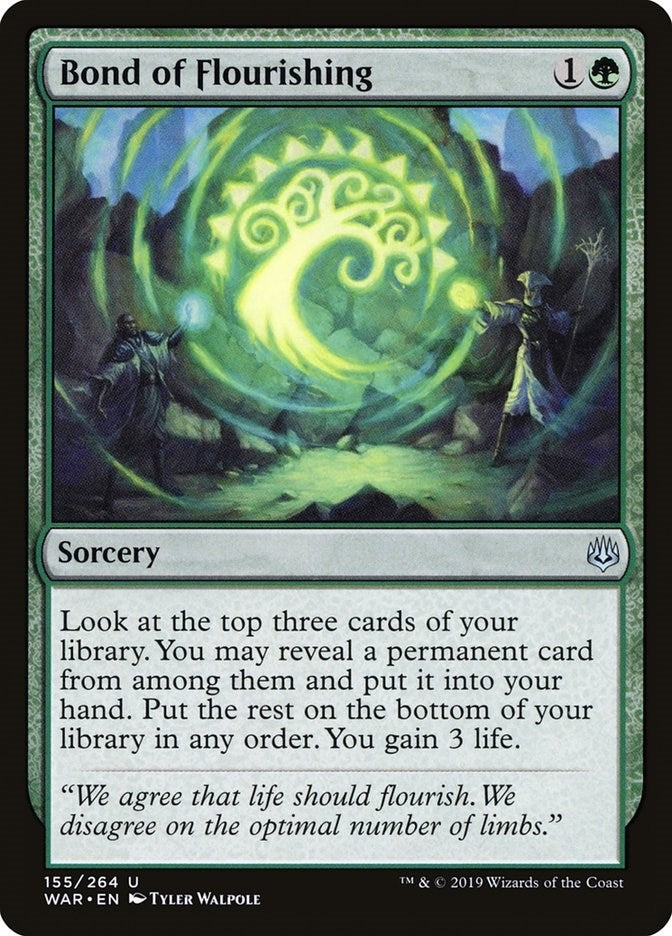 Image for Bond of Flourishing (155) [War of the Spark] - Magic: The Gathering