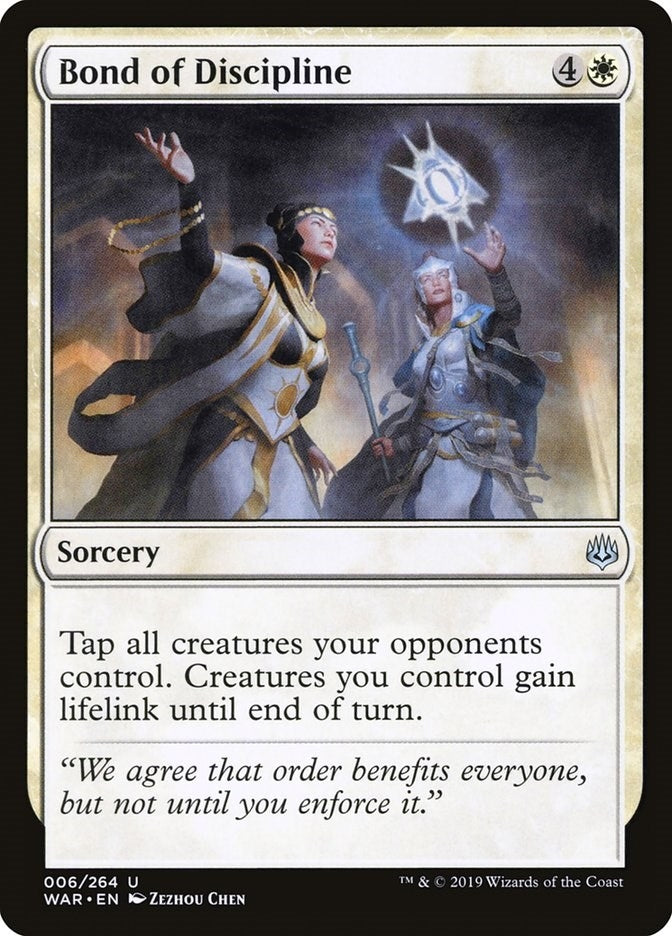 Image for Bond of Discipline (6) [War of the Spark] - Magic: The Gathering