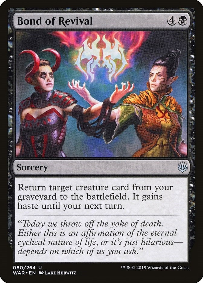 Image for Bond of Revival (80) [War of the Spark] - Magic: The Gathering