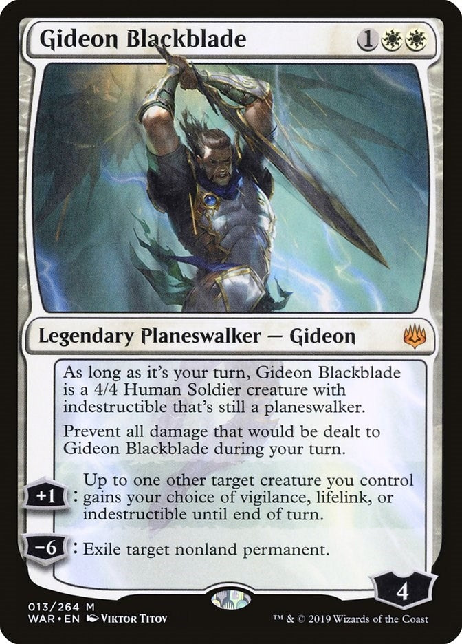 Image for Gideon Blackblade (13) [War of the Spark] - Magic: The Gathering